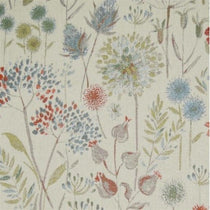 Flora Cream Russet Curtains